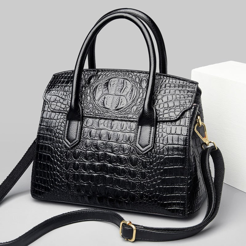 Bags Tote Bag Women'S Bag Retro Niche Crocodile Pattern Commuting Light Luxury High-End Handbag - Image 3