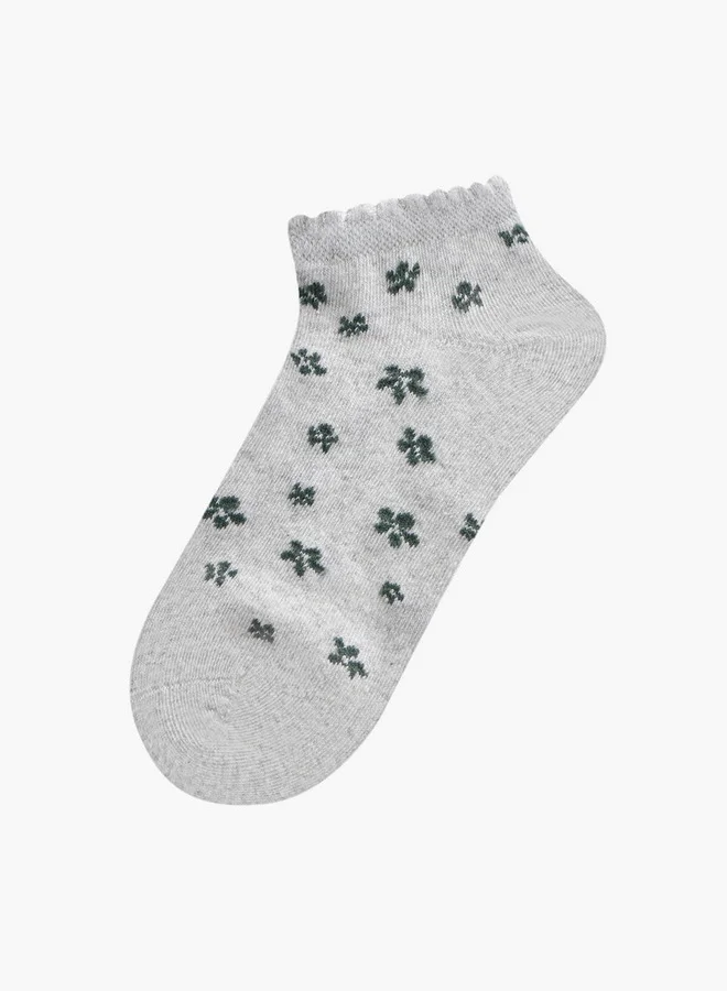 فلورا بيلا من شو إكسبرس جوارب بطبعة زهور بطول الكاحل - مجموعة من  قطع