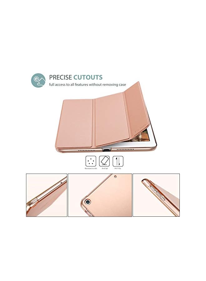 Procases for iPad 9.7 Inch Case iPad 6th/5th Generation Case 2018 2017(Model: A1893 A1954 A1822 A1823), Ultra Slim Lightweight Stand Case with Translucent Frosted Back Smart Cover -Rosegold - Image 3