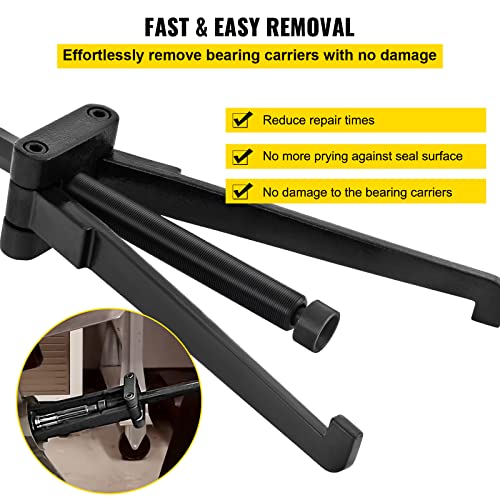 VEVOR Lower Bearing Carrier Puller, Compatible with Yamaha, Johnson, Evinrude, Honda, Mercury, Robust Steel Marine Lower Bearing Puller with Adjustable Arms, Works for Lower Carrier Bearing Removing , Black - Image 3