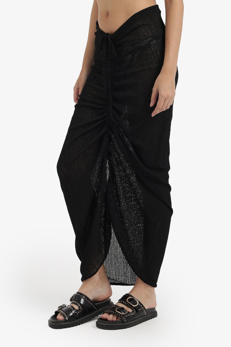 Carina Ruched Maxi Beach Skirt - Image 2