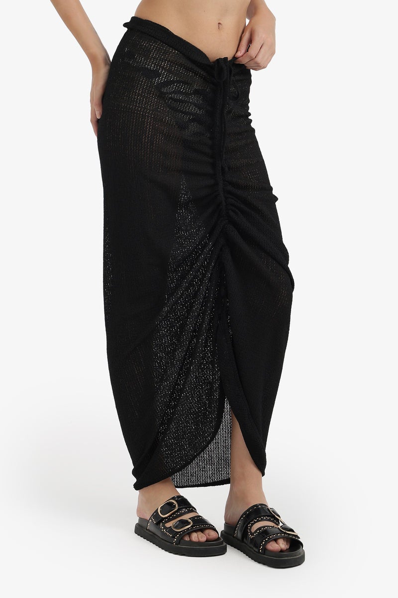 Carina Ruched Maxi Beach Skirt - Image 3