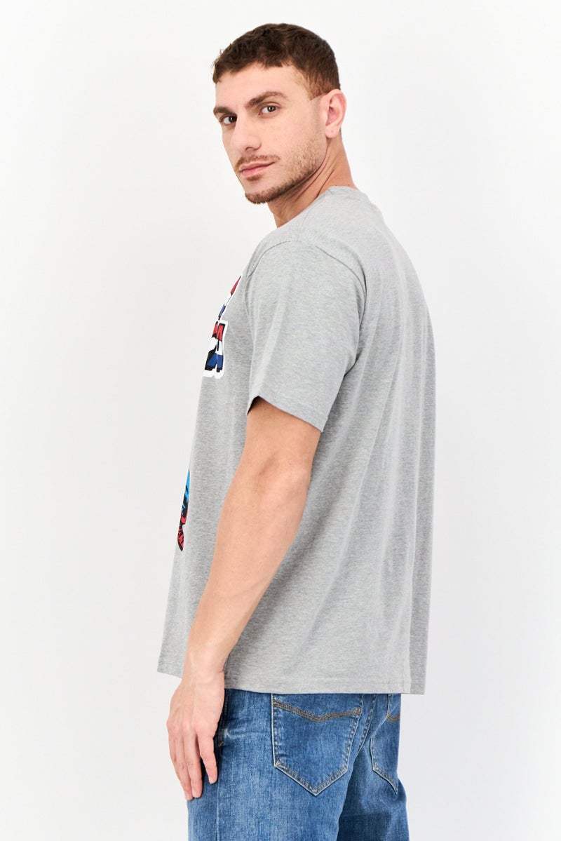 MARVEL Men Crew Neck Short Sleeve Graphic Print T-Shirt, Grey - Image 4
