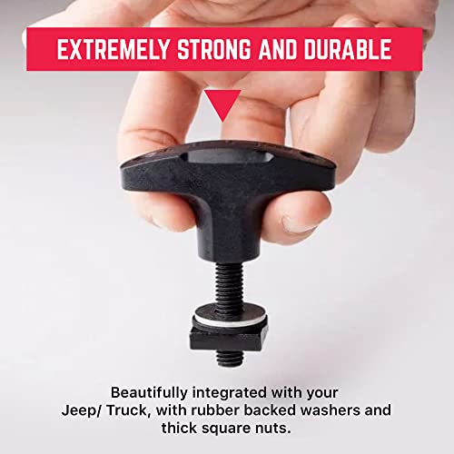 GPCA - Quick-Release Tie Down Anchor and D-Plate Set, for Fast Jeep Top Removal Lift, Truck Tie Downs, Jeep Wrangler Accessories for 4xe, JL, JK & Hard Top Models, with Screw Nuts, Patented, 6 Packs - Image 5