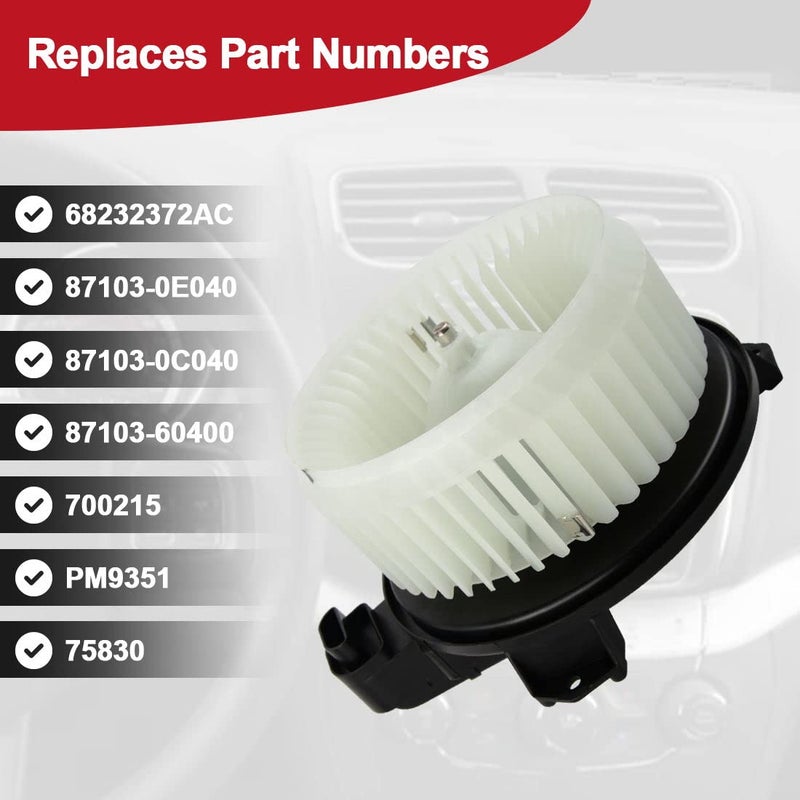 AUTOJARE محرك مروحة HVAC مع مروحة لسيارات تويوتا ولكزس ودودج - Image 4