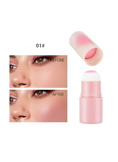 OCHEAL Full Of Vitality Powder Blusher Stick, Waterproof Blush Makeup Long Lasting 2 In 1 Cheek Blush & Lip Tint & Eye Shadow Makeup Stick(01#)  - Image 2