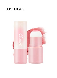 OCHEAL Full Of Vitality Powder Blusher Stick, Waterproof Blush Makeup Long Lasting 2 In 1 Cheek Blush & Lip Tint & Eye Shadow Makeup Stick(01#)  - Image 1