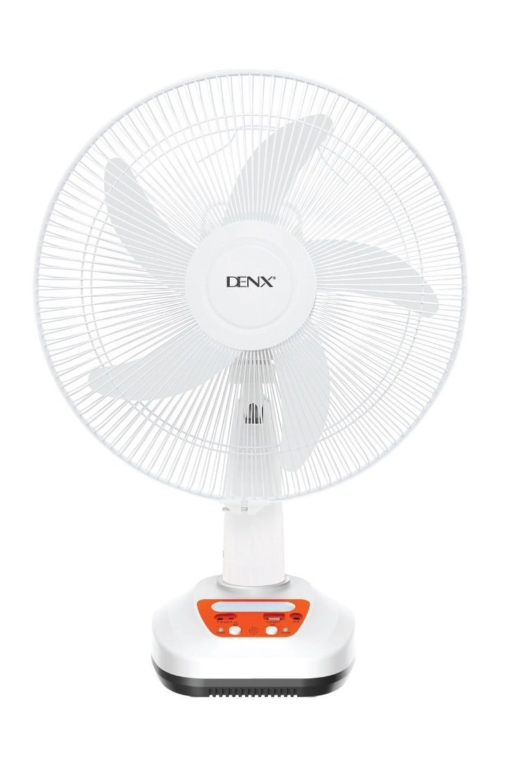 دينكس مروحة طاولة تعمل بالطاقة الشمسية بخمس شفرات مقاس 16 بوصة مع إضاءة LED، DX2615 - Image 2