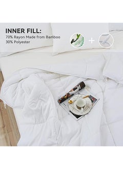 ZCM-HAPPY Luxurious All Season Double Brushed Bedspread Collection Ultra Soft Comfort and Solid Style - Premium Bedding Comforter Perfect for Hot Sleepers (220x240cm)  - Image 2