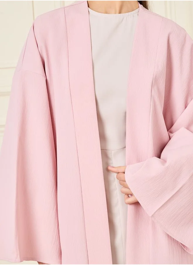 ستايلي Oversized Textured Midi Length Kimono