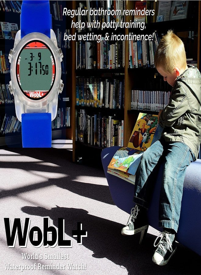 WobL+ World's Smallest & Best Waterproof Vibrating 9 Alarms + Countdown Timer Wristwatch for Sports/Medicine/Meeting/Potty Reminders, Blue - Image 5
