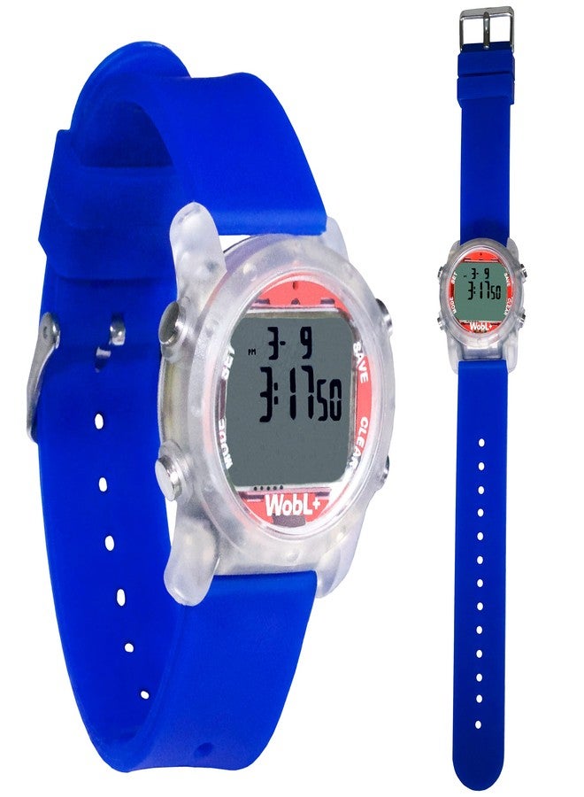 WobL+ World's Smallest & Best Waterproof Vibrating 9 Alarms + Countdown Timer Wristwatch for Sports/Medicine/Meeting/Potty Reminders, Blue - Image 2