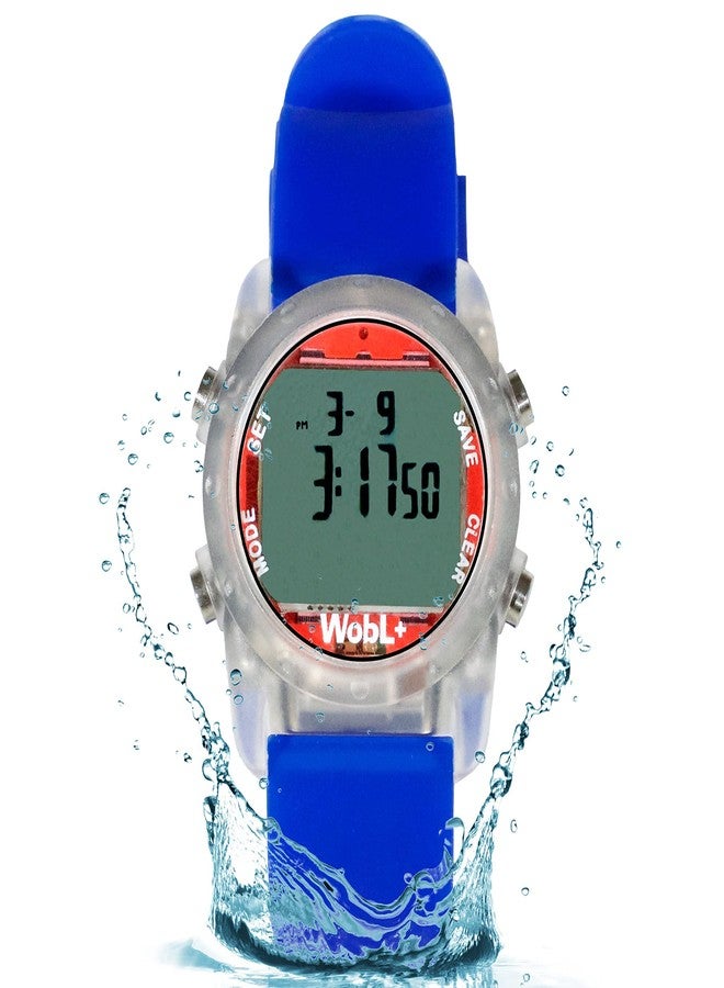 WobL+ World's Smallest & Best Waterproof Vibrating 9 Alarms + Countdown Timer Wristwatch for Sports/Medicine/Meeting/Potty Reminders, Blue - Image 4