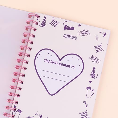 Mirada Whimsical Kitty Notebook – Cute Stylish Cartoon Diary for Study, School, Home & Travel, Perfect Birthday & Festive Gift for Kids - Image 4