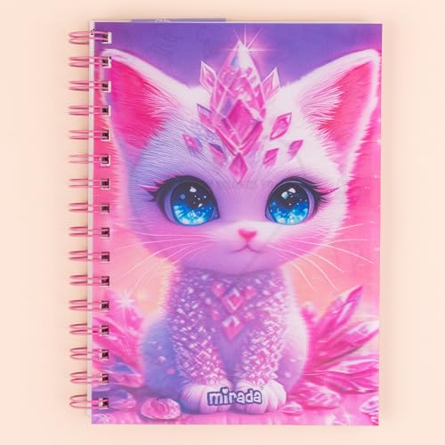 Mirada Whimsical Kitty Notebook – Cute Stylish Cartoon Diary for Study, School, Home & Travel, Perfect Birthday & Festive Gift for Kids - Image 2