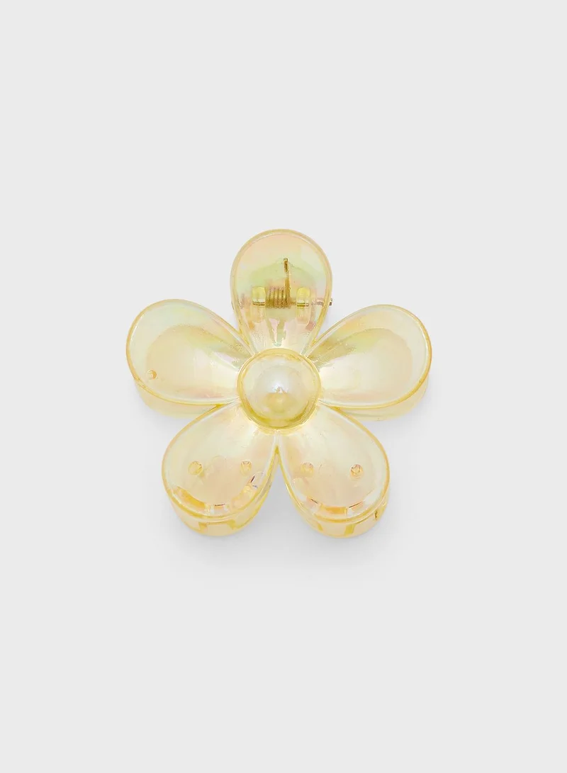 Ginger Flower Hair Claw Clip