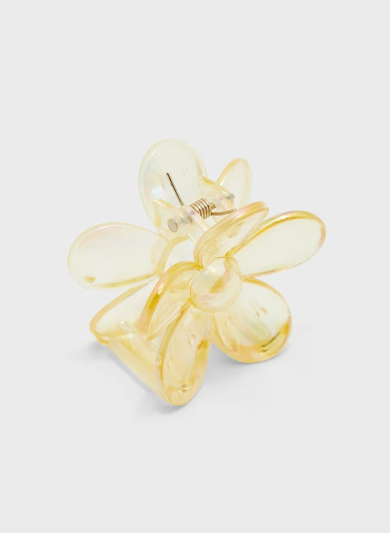 Ginger Flower Hair Claw Clip