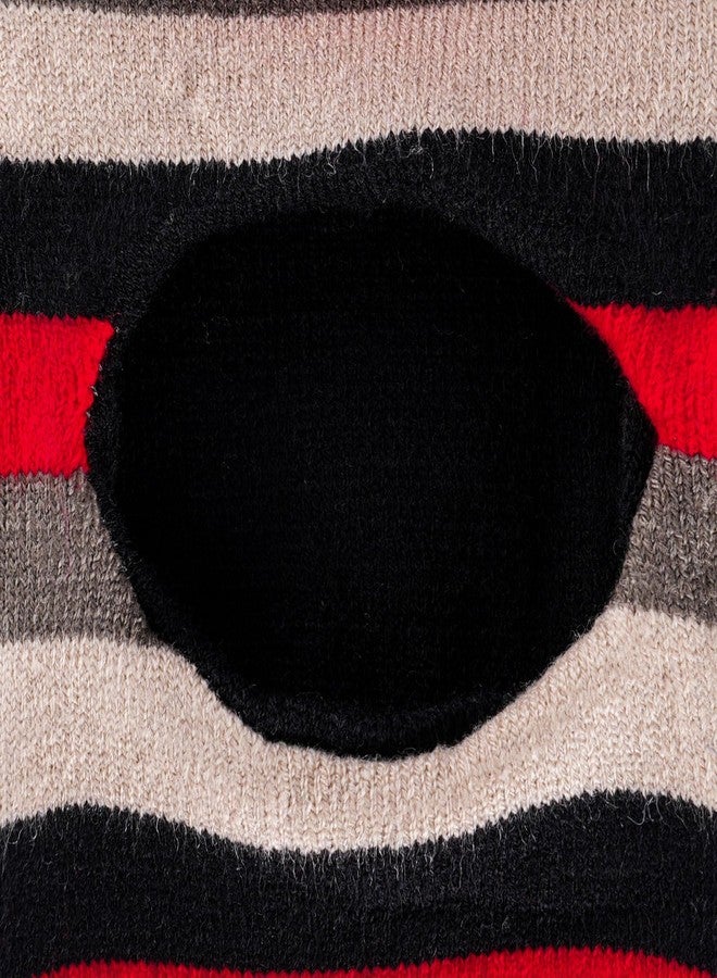 Queen Style Kids Woolen Monkey Caps for Boys and Girls (Fit for Age 3-8 Years- Pack of 2) (Red & Green) - Image 3
