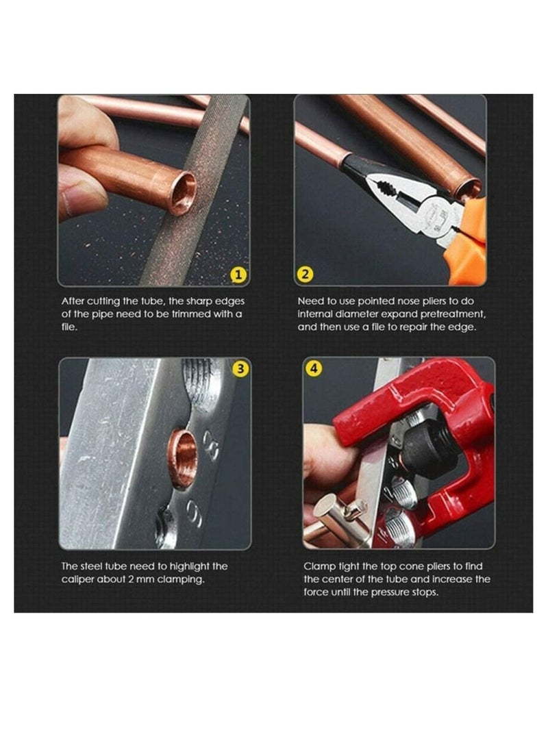 ABBASALI 6 Dies Tubing Pipe Flaring Tools Set 3/16-5/8 Air Brake Line Flaring Tubes - Image 3