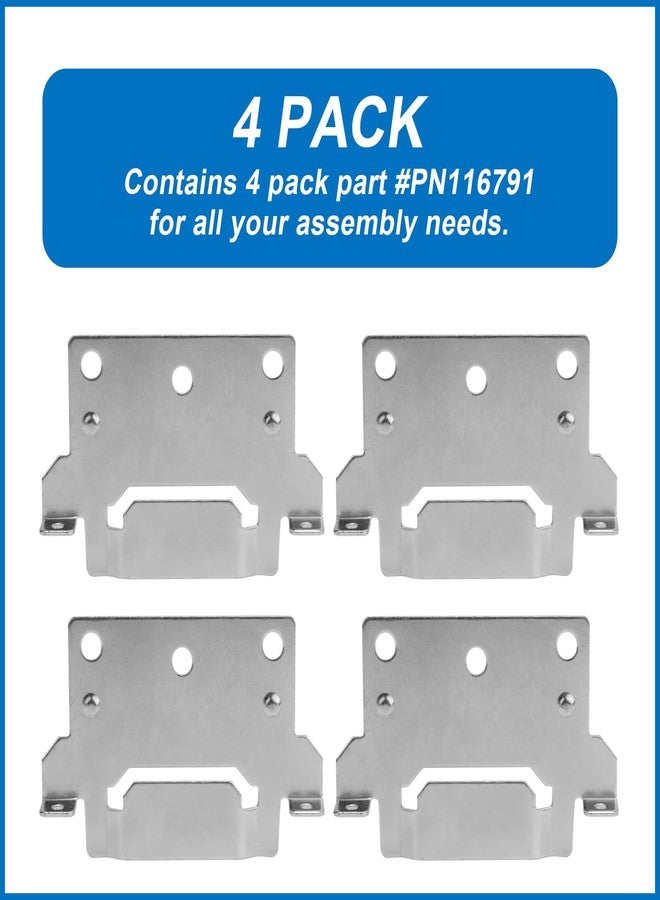FIX ZHANG 116791 Mounting Plates Bed Frame Brackets Replacement for IKEA Bed Frame Part Compatible Hemnes Malm Brimnes (4 Pack) - Image 3
