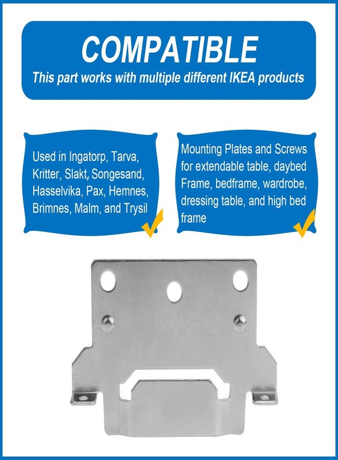 FIX ZHANG 116791 Mounting Plates Bed Frame Brackets Replacement for IKEA Bed Frame Part Compatible Hemnes Malm Brimnes (4 Pack) - Image 5