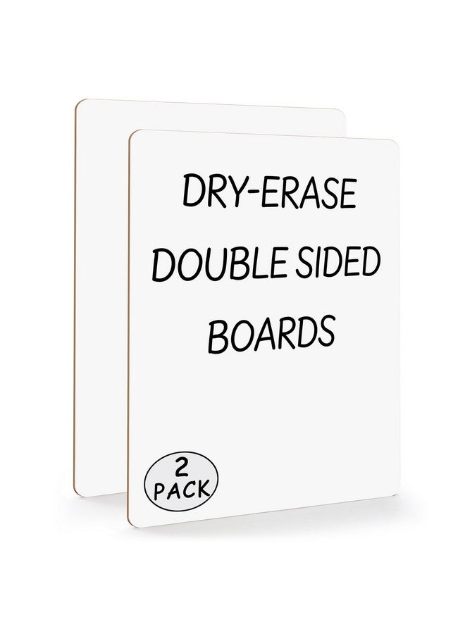 Scribbledo 2 Pack Small White Board Dry Erase Mini Whiteboard 9X12 Inch Small Dry Erase Board Marker Board Dry Erase Lapboards Handheld Personal White Boards For Students Small Whiteboard - Image 1