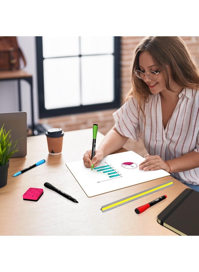 Scribbledo 2 Pack Small White Board Dry Erase Mini Whiteboard 9X12 Inch Small Dry Erase Board Marker Board Dry Erase Lapboards Handheld Personal White Boards For Students Small Whiteboard - Image 5