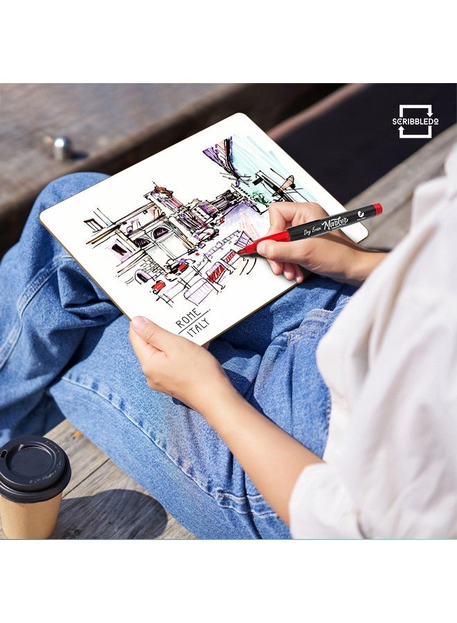 Scribbledo 2 Pack Small White Board Dry Erase Mini Whiteboard 9X12 Inch Small Dry Erase Board Marker Board Dry Erase Lapboards Handheld Personal White Boards For Students Small Whiteboard - Image 3