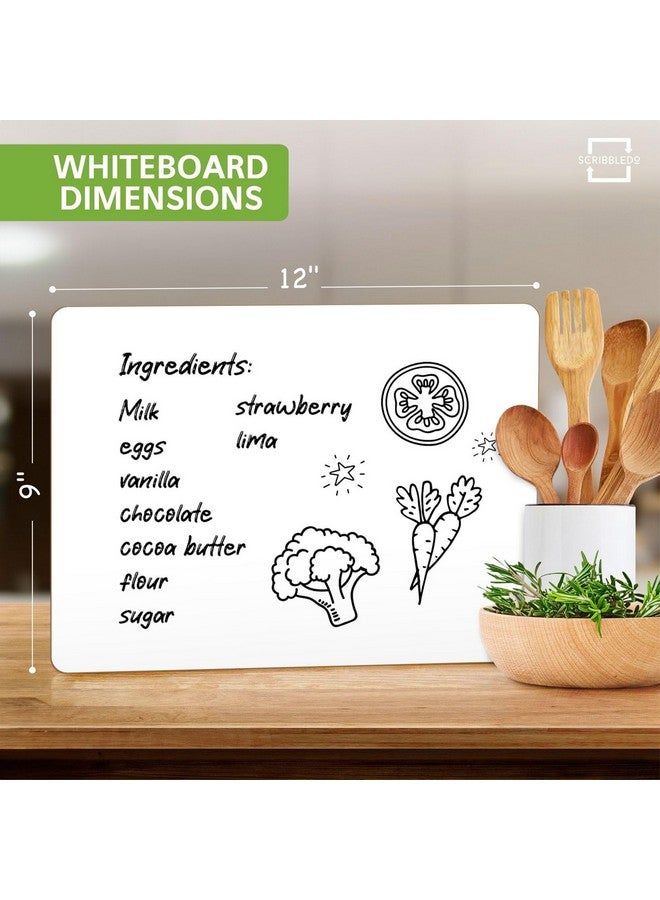 Scribbledo 2 Pack Small White Board Dry Erase Mini Whiteboard 9X12 Inch Small Dry Erase Board Marker Board Dry Erase Lapboards Handheld Personal White Boards For Students Small Whiteboard - Image 4