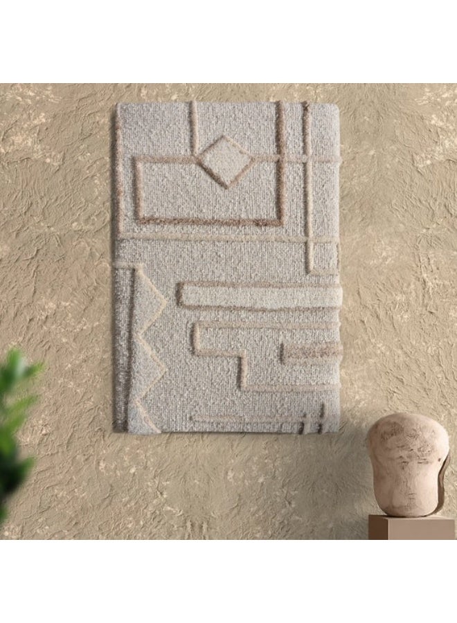 لوفت لوحة فنية جدارية حديثة من القماش مقاس 60×90 سم - لون عاجي أنيق لغرف المعيشة والمكاتب، هانهام - Image 2