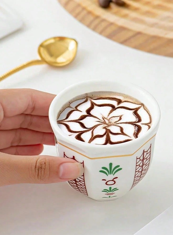 2 -Pieces Arabic Coffee Cup Set Traditional Gahwa cup coffee cups arabic Gahwa cups  - Image 2