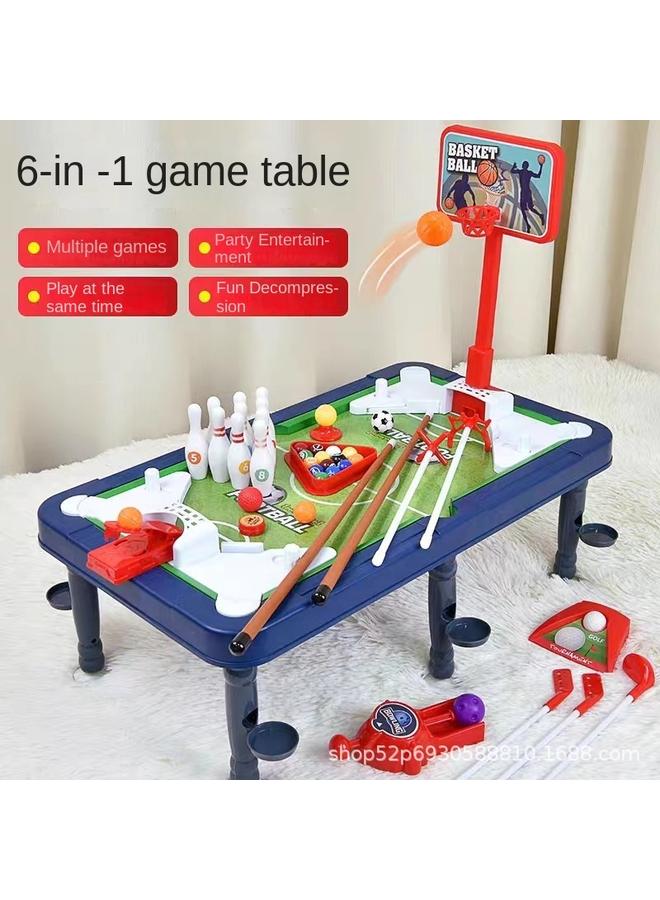 Bluejw Children's Table Soccer Table Toy Desktop Multifunctional Billiard Table Tour Double Battle Parent-Child Interactive Projection Basketball - Image 3