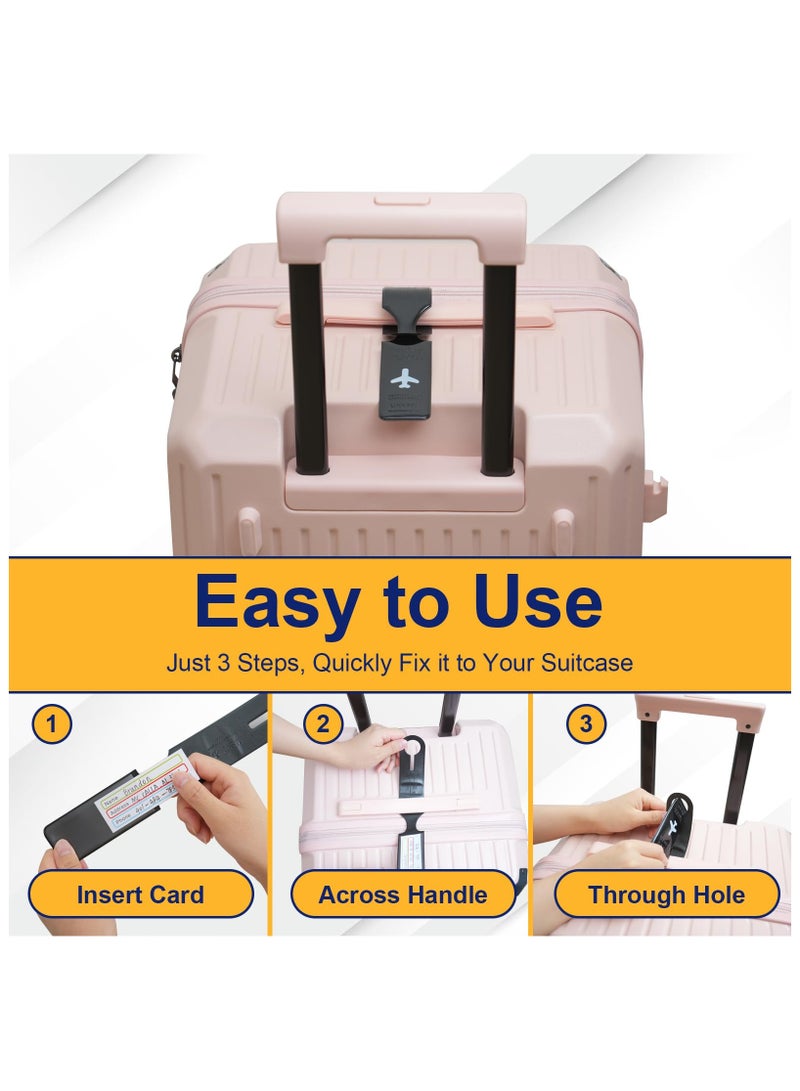 RTYY مجموعة من 6 بطاقات تعريف للأمتعة، بطاقات تعريف للسفر، بطاقات تعريف للحقائب وحقائب اليد مع بطاقة هوية الاسم، يمكنك التعرف على حقيبتك بسهولة - Image 3