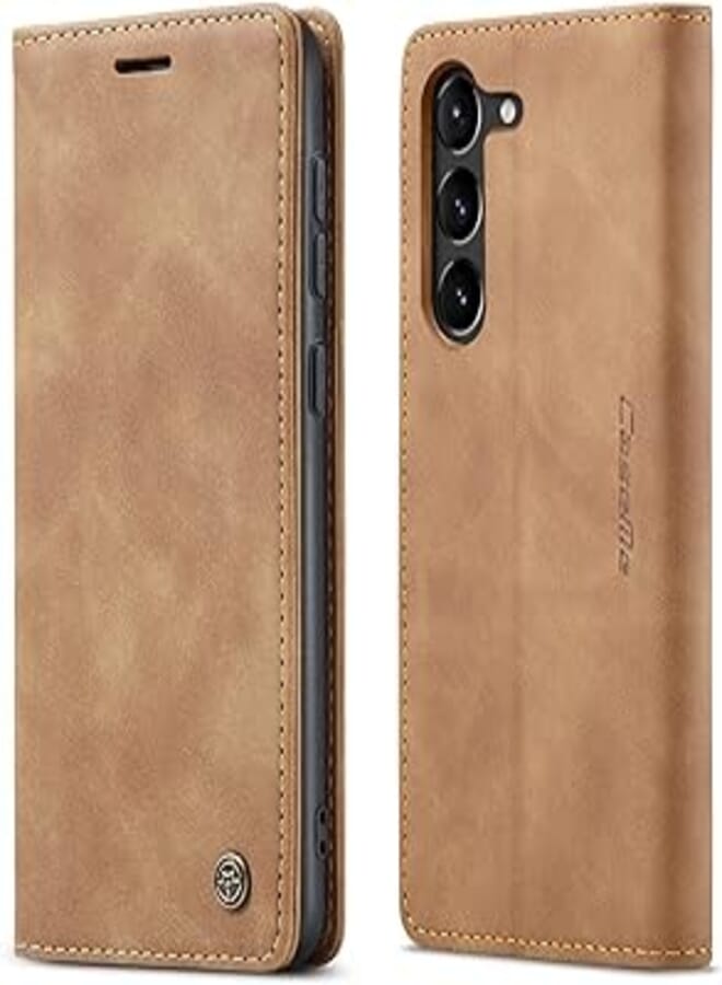 SINIANL Samsung Galaxy S24 Case Wallet, Galaxy S24 Leather Case, Wallet Case Book Folding Flip Case with Kickstand Card Holders Slots Protective Cover for Galaxy S24 Brown 