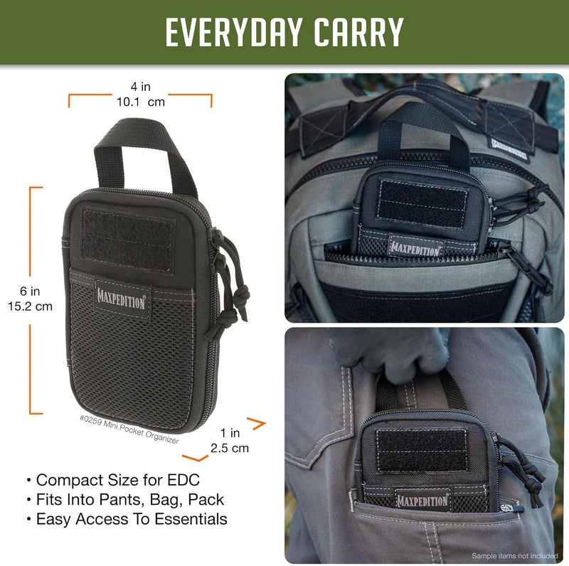 Maxpedition Mini Pocket Organizer in Black - Compact Utility Storage Solution - Image 2