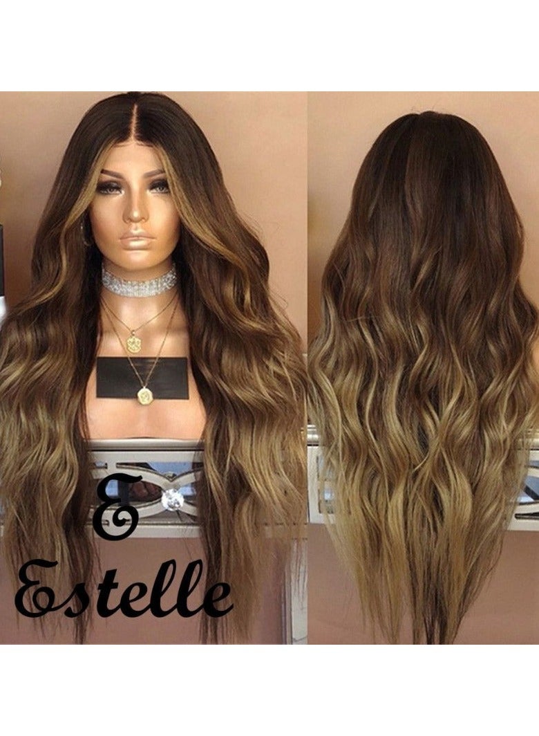 إستيل شعر مستعار مقاوم للحرارة من الألياف الطبيعة يبحث عن شعر مستعار كوسبلاي للاستخدام اليومي للحفلات الاصطناعية لاستبدال شعر مستعار للنساء أزياء بنية اللون - Image 1
