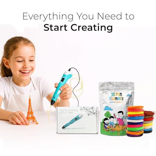 NFIL3D Pen Kit for Kids | 3D Pen Starter Kit – Includes 9Pcs Multicolor Filament 5Meter Each [Total 45 Meter] & 1Pc USB Cable,1Pc Stand &1Pc 3D Pen Birthday Party Gifts for Kids (Blue) - Image 4