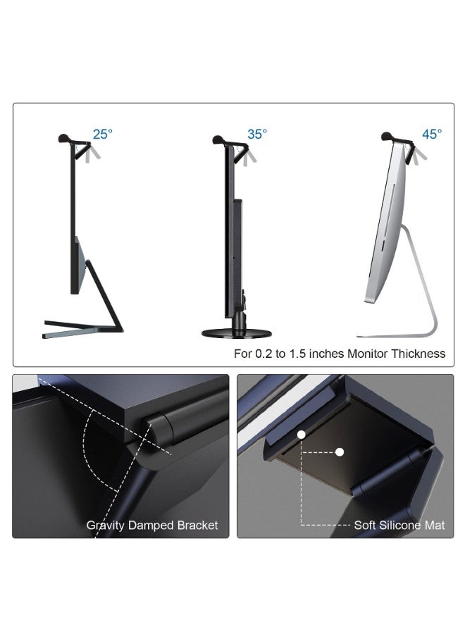 OHAHO Smart Computer Monitor Light Bar with Anti-Glare Backlight - Auto-Dimming LED Computer Screen Lamp with 3000K-6000K Adjustable Color 3-Level Brightness Touch Control for Eye Protection Home Office/Gaming Dual Mod - Image 4