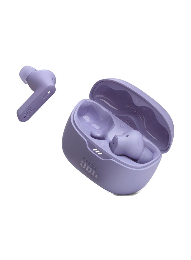 Tune Beam True Wireless Noise Cancelling Earbuds, Pure Bass Sound, Bluetooth 5.3, Smart Ambient, 4-Mics Technology, Voiceaware, 48H Battery, Water And Dust Resistant Purple