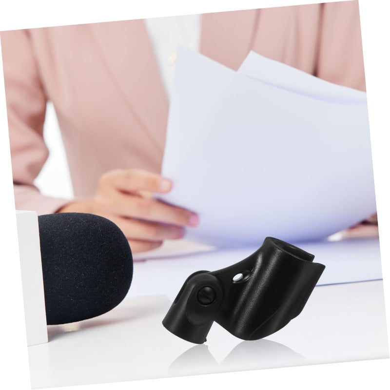 3Pcs Black Microphone Clip Holder Clamp 10x6x3 8cm Lightweight Portable for Wired Mics - Image 5