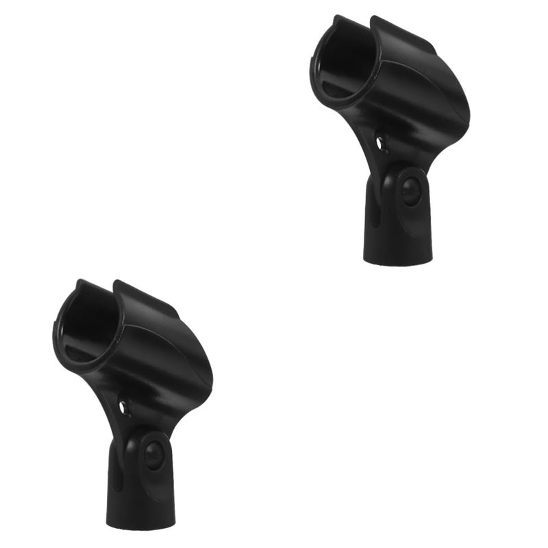 3Pcs Black Microphone Clip Holder Clamp 10x6x3 8cm Lightweight Portable for Wired Mics - Image 2