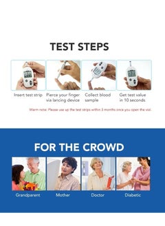 SINOCARE Blood Glucose Monitoring System With 50 Test Strips And Lancets  - Image 2
