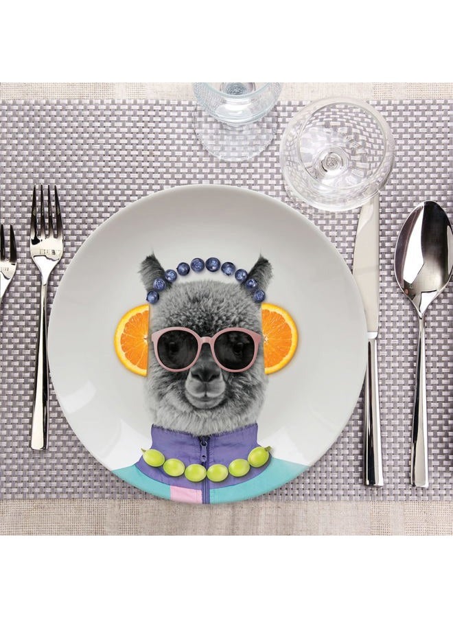 Mustard Wild Dining Andy Alpaca Dinner Plate, Ceramic M12006G - Image 2