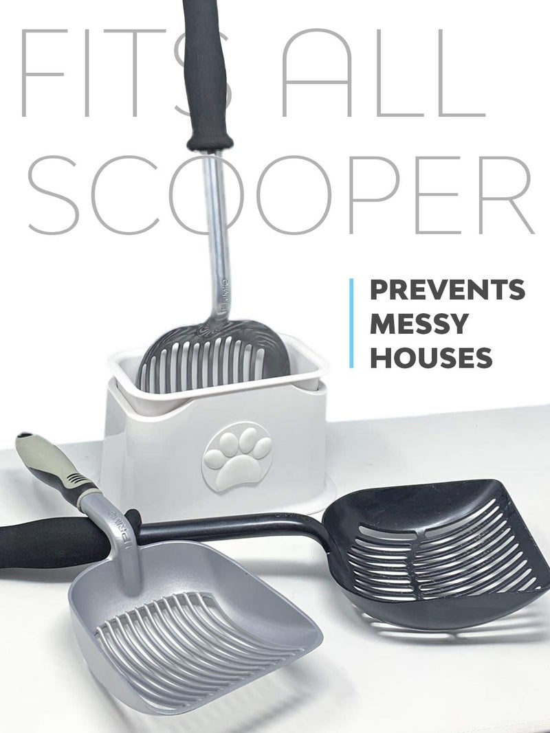 iPrimio Universal Cat Litter Scooper Holder - Durable with Heavy Scoopers Holding Stability - Kitty Litter Box Scooper Accessory - Works with Plastic & Metal Cat Litter Scoop Holder - 4 Color Options - Image 3