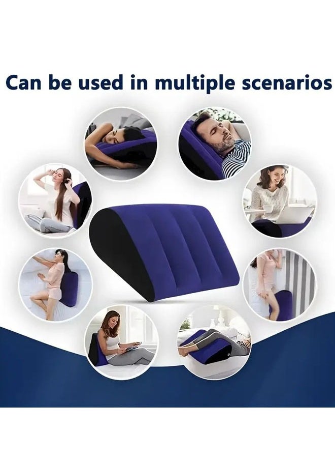 ZVEV Portable Inflatable Wedge Pillowï¼Lightweight Body Positioning Inflatable Cushion Suitable for Sleeping Leg Elevation Back and Neck Support Travel Fast Inflating and Deflatingï¼1 PCSï¼ - Image 2