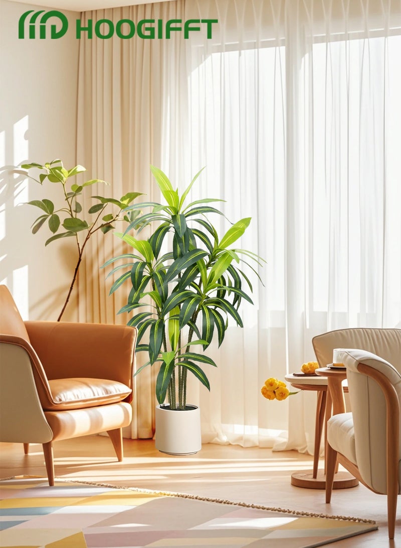 هوغيفت شجرة دراسينا صناعية بطول 150 سم - نبات يوكا استوائي مزيف واقعي للمنزل، المكتب، غرفة المعيشة، الديكور الداخلي والخارجي - شجرة حريرية خالية من الصيانة - Image 5