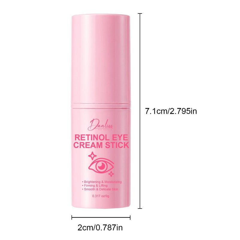 Danliss Retinol Firming Eye Cream Stick 9g Pink Portable Twist-Up. Retinol reduces fine lines and brightens the complexion - Image 5