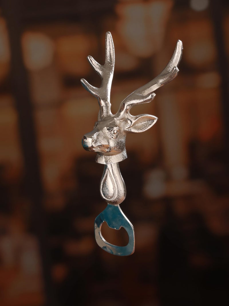Trovea's Silver Stag Elegance: Premium Deer Bottle Opener for Beer, Juices, Sauces, Softdrinks - Image 3