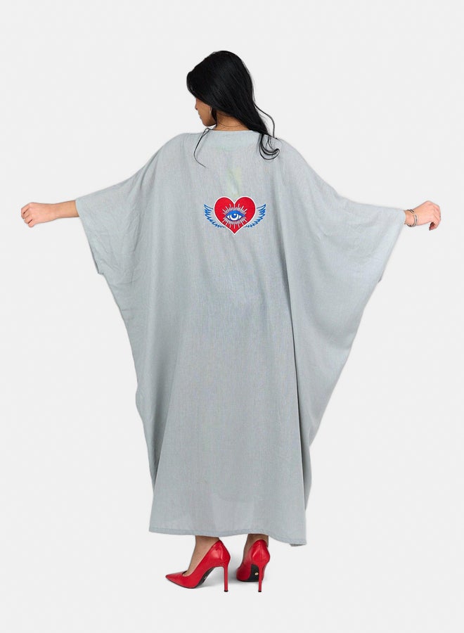 Clue Deep V-Neck Abaya - Image 2