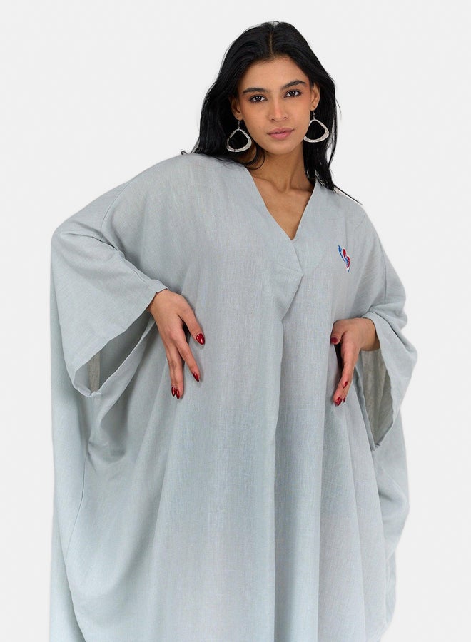 Clue Deep V-Neck Abaya - Image 3